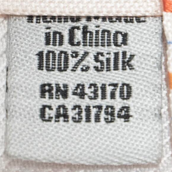 Geoffrey Beene Easter 100% Silk White Striped Neck Tie Necktie - Picture 5 of 7